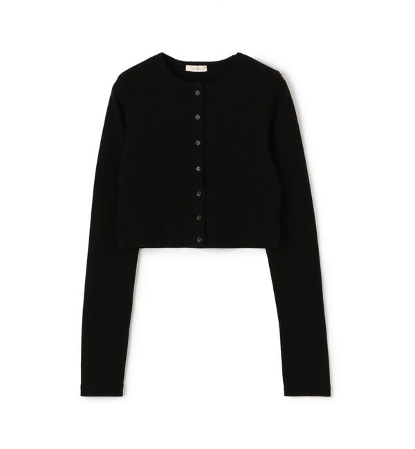 DES PRES「アイレットジャージー クロップドカーディガン」|カーディガン|19 ブラック