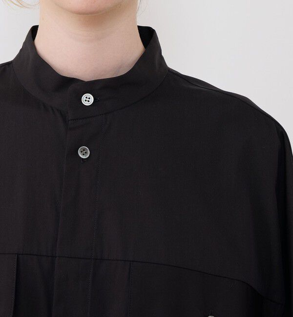 GALERIE VIE「コンパクトポプリン スタンドネックシャツワンピース」|ワンピース|