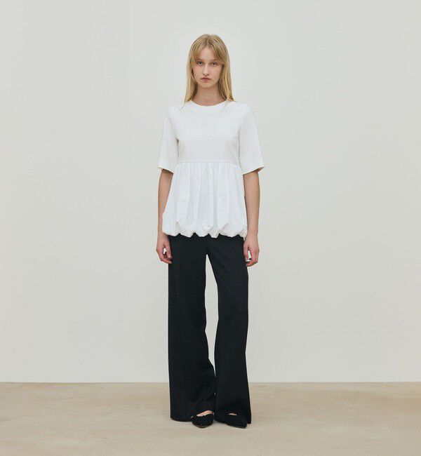 DES PRES「コットンタイプライター コンビバルーンプルオーバー」|シャツ・ブラウス|