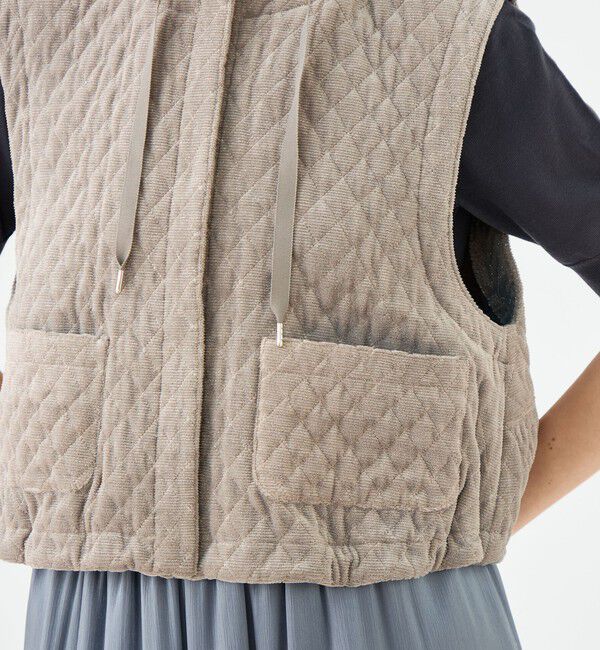 Ballsey「キルティングベロア ショートベスト」|ベスト・ジレ|