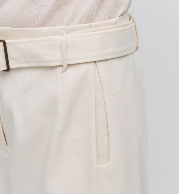 BACCA「コットンポリエステルビンテージギャバジン ベルトワイドパンツ」|その他|