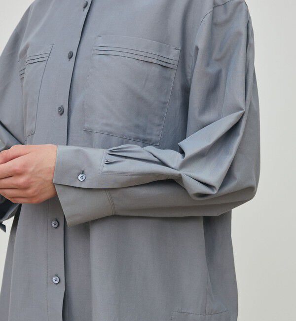 DES PRES「コットンシルクポプリン チュニックシャツ」|シャツ・ブラウス|