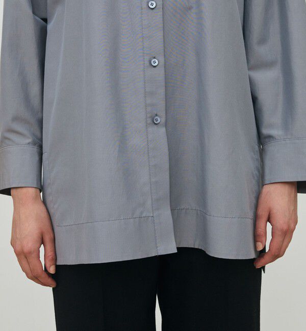 DES PRES「コットンシルクポプリン チュニックシャツ」|シャツ・ブラウス|