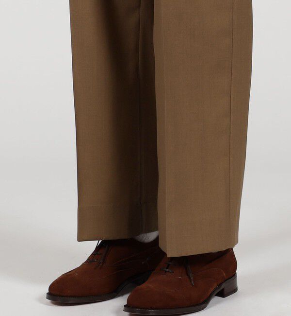 TOMORROWLAND MENS「SUPER120&rsquo;Sウール 2プリーツ ワイドストレート バレルパンツ」|スラックス|