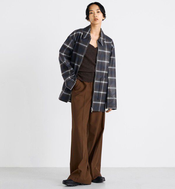 Edition「箔コーティングチェック ジップブルゾン」|ブルゾン・スタジャン|