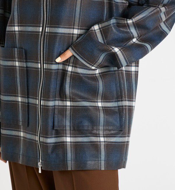 Edition「箔コーティングチェック ジップブルゾン」|ブルゾン・スタジャン|