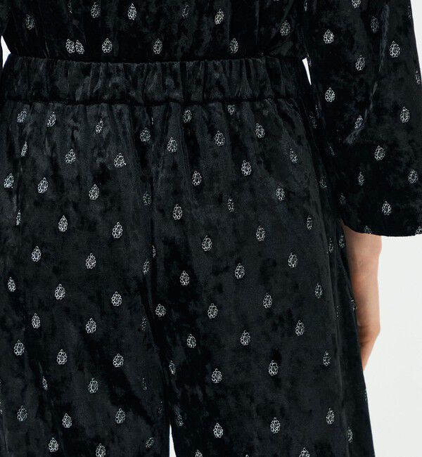 SOULEIADO「ベロアエンブロイダリー ナローストレートパンツ」|その他|