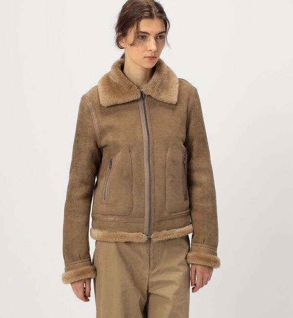 BACCA「ラムレザー ムートンジャケット」|ブルゾン・スタジャン|