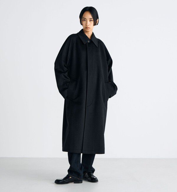 Edition「BRESCHI カシミヤ ロングコート」|ステンカラーコート|