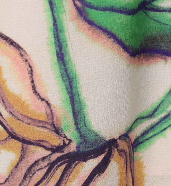 Ballsey「ドゥードルフラワープリント ロングギャザースカート」|フレア|