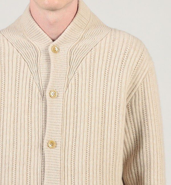 TOMORROWLAND MENS「ウールカシミヤシルク リブVネックカーディガン」|ニット・セーター|