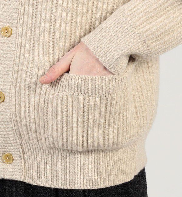 TOMORROWLAND MENS「ウールカシミヤシルク リブVネックカーディガン」|ニット・セーター|