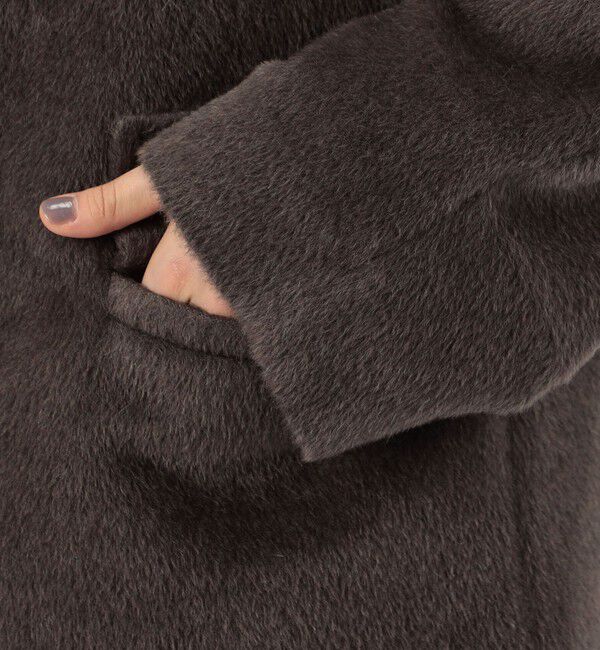 GALERIE VIE「スーリーアルパカシャギー ハイネックオーバルコート」|その他|