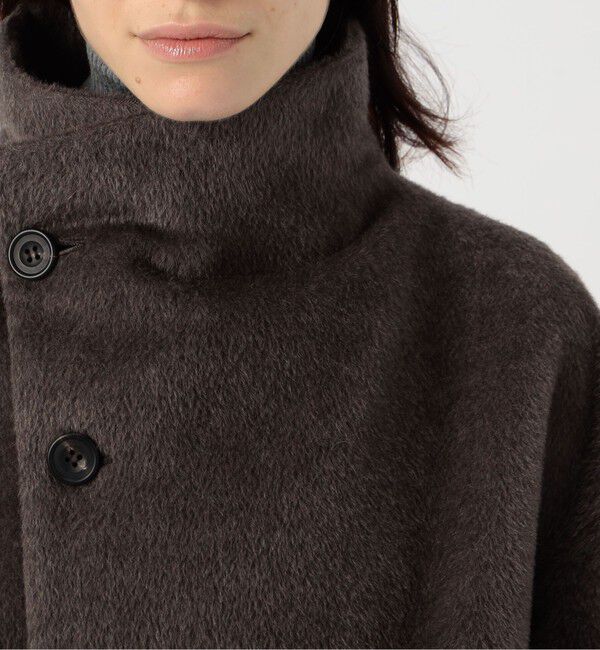 GALERIE VIE「スーリーアルパカシャギー ハイネックオーバルコート」|その他|