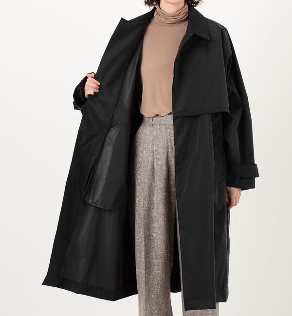 TOMORROWLAND GOODS「HAVERSACK Silkcoating バルカラーコート」|ステンカラーコート|