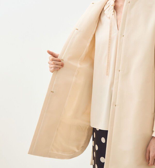TOMORROWLAND collection「コットンシルクグログラン ノーカラーコート」|ノーカラーコート|