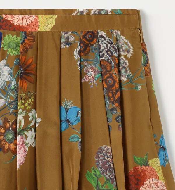 CABaN「シルク BOUQUETプリント フレアスカート」|スカート|