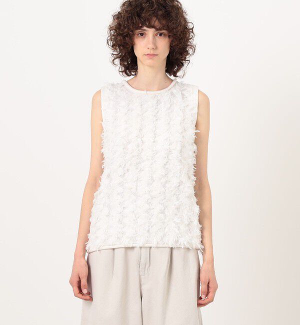 TOMORROWLAND GOODS「LAUREN MANOOGIAN TUFTED SHELL ノースリーブプルオーバー」|ニット・セーター|