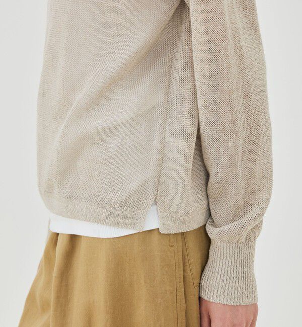 GALERIE VIE「リネンコード クルーネックプルオーバー」|ニット・セーター|