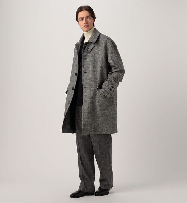 TOMORROWLAND BUYING WEAR「MACKINTOSH HUMBIE ウールグレンチェック ステンカラーコート」|ステンカラーコート|