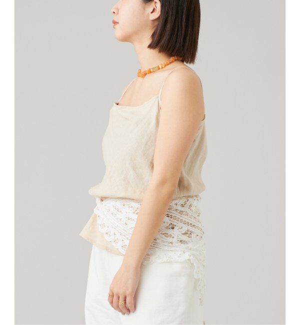 IENA LA BOUCLE「IENA LA BOUCLE リネンブロードバイヤスキャミソール」|キャミソール|
