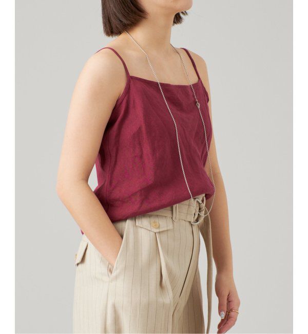 IENA LA BOUCLE「IENA LA BOUCLE リネンブロードバイヤスキャミソール」|キャミソール|