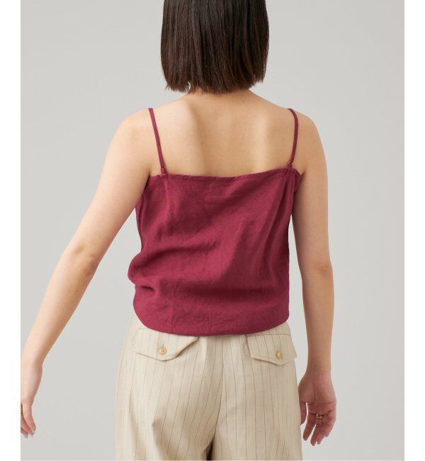 IENA LA BOUCLE「IENA LA BOUCLE リネンブロードバイヤスキャミソール」|キャミソール|