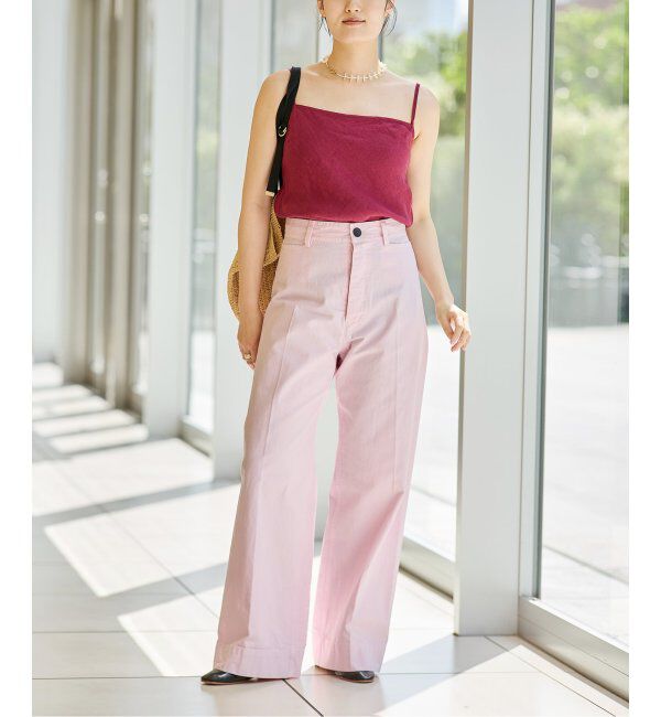 IENA LA BOUCLE「IENA LA BOUCLE リネンブロードバイヤスキャミソール」|キャミソール|