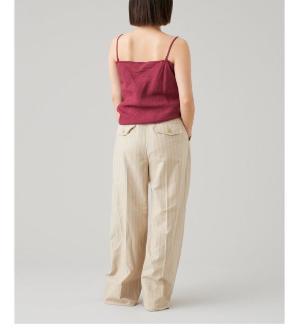 IENA LA BOUCLE「IENA LA BOUCLE リネンブロードバイヤスキャミソール」|キャミソール|