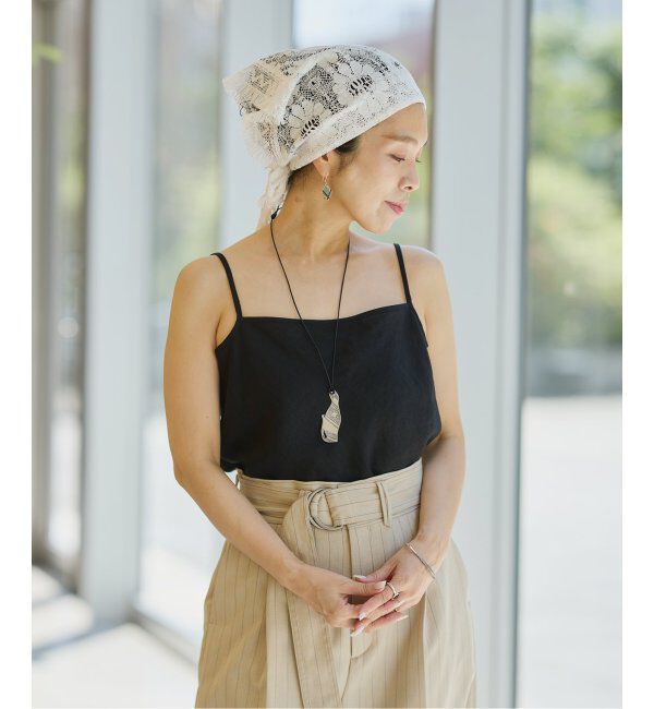 IENA LA BOUCLE「IENA LA BOUCLE リネンブロードバイヤスキャミソール」|キャミソール|