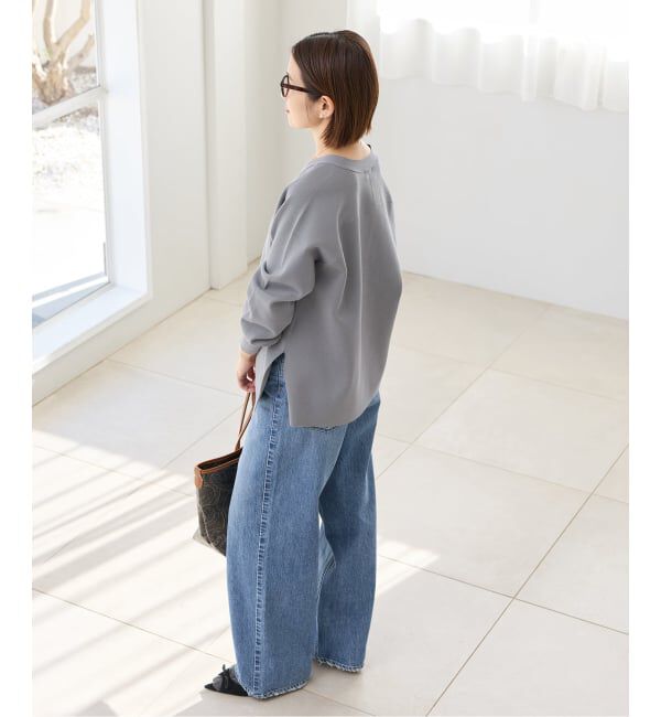 IENA「《新色/追加》ファインコットンスムースVネックカーディガン」|カーディガン|