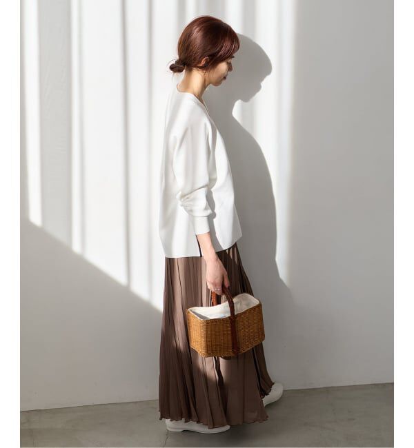 IENA「《新色/追加》ファインコットンスムースVネックカーディガン」|カーディガン|