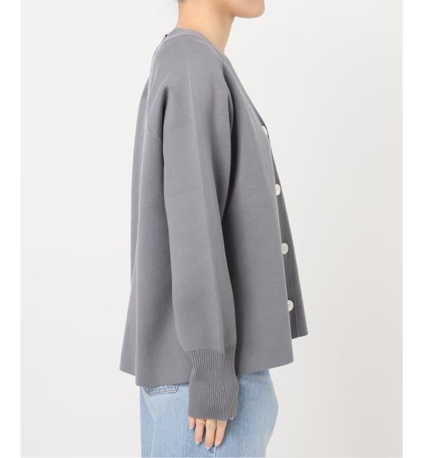 IENA「《新色/追加》ファインコットンスムースVネックカーディガン」|カーディガン|