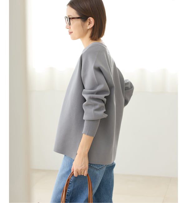 IENA「《新色/追加》ファインコットンスムースVネックカーディガン」|カーディガン|