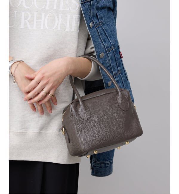 SLOBE IENA「MARLON/マーロン ミニボストンバッグ」|ハンドバッグ|ブラウン