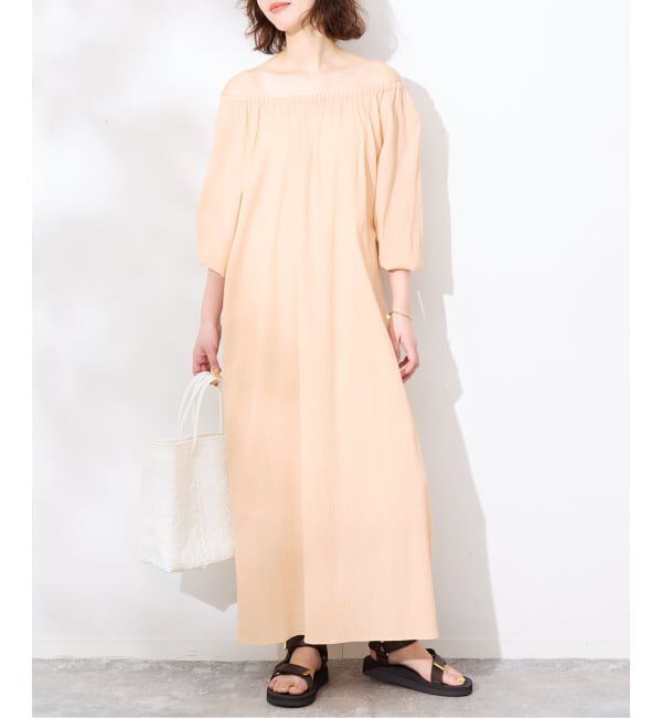 SLOBE IENA「《シリーズあり/予約》コットン楊柳シアーワンピース」|ワンピース|