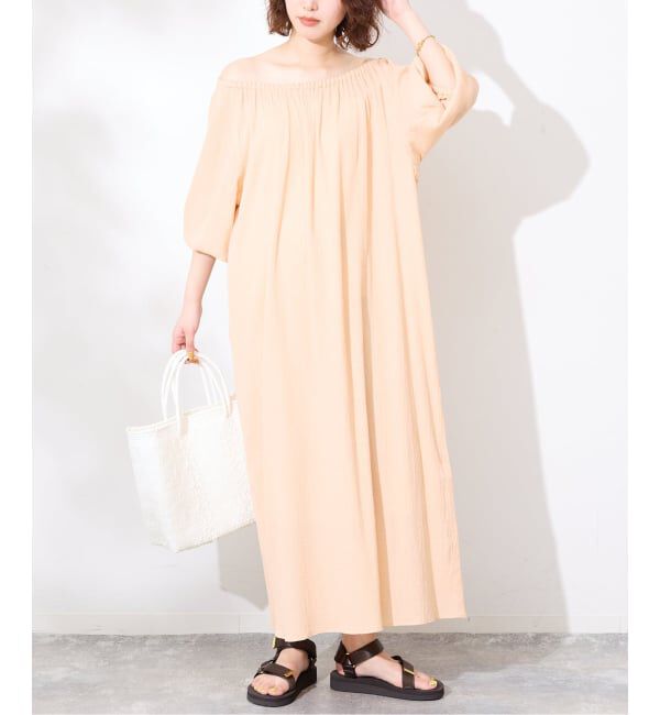 SLOBE IENA「《シリーズあり/予約》コットン楊柳シアーワンピース」|ワンピース|