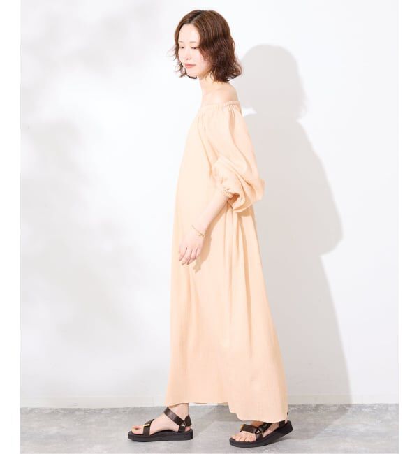 SLOBE IENA「《シリーズあり/予約》コットン楊柳シアーワンピース」|ワンピース|