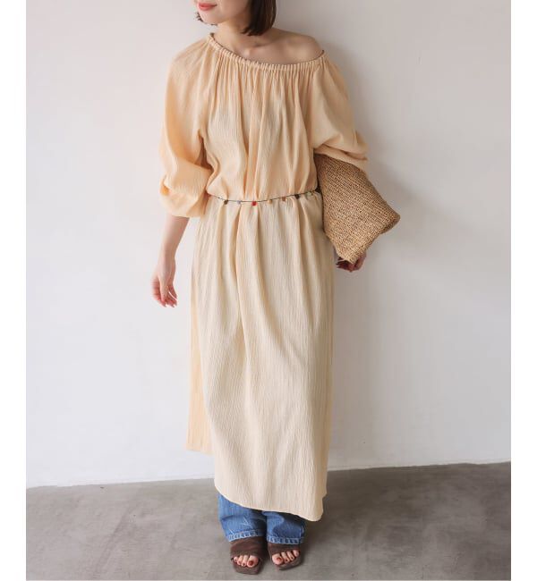 SLOBE IENA「《シリーズあり/予約》コットン楊柳シアーワンピース」|ワンピース|