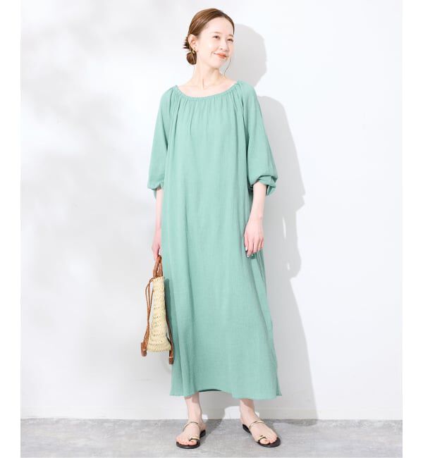 SLOBE IENA「《シリーズあり/予約》コットン楊柳シアーワンピース」|ワンピース|