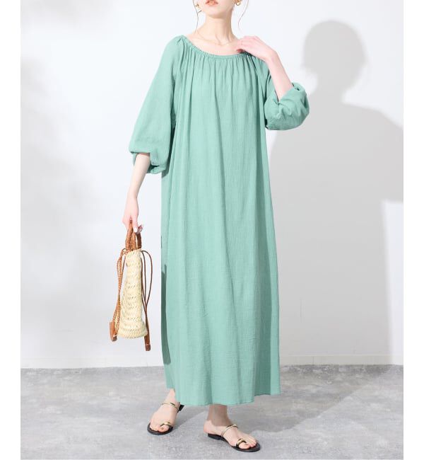 SLOBE IENA「《シリーズあり/予約》コットン楊柳シアーワンピース」|ワンピース|