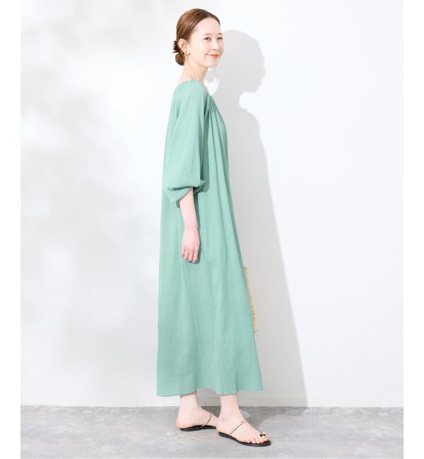 SLOBE IENA「《シリーズあり/予約》コットン楊柳シアーワンピース」|ワンピース|