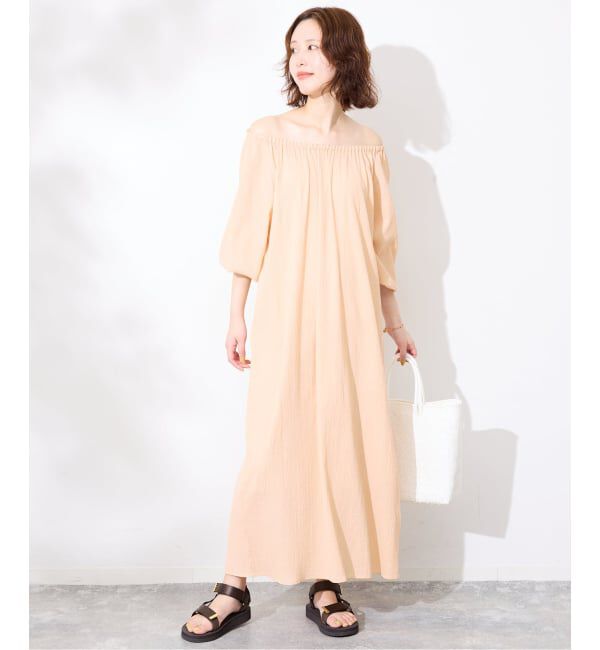 SLOBE IENA「《シリーズあり/予約》コットン楊柳シアーワンピース」|ワンピース|