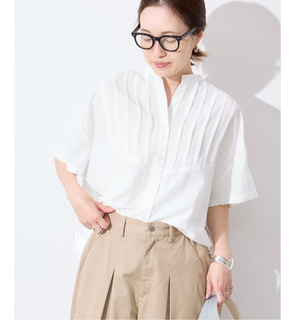 SLOBE IENA「《WEB・一部店舗限定/予約》ピンタックスピンドルブラウス」|シャツ・ブラウス|