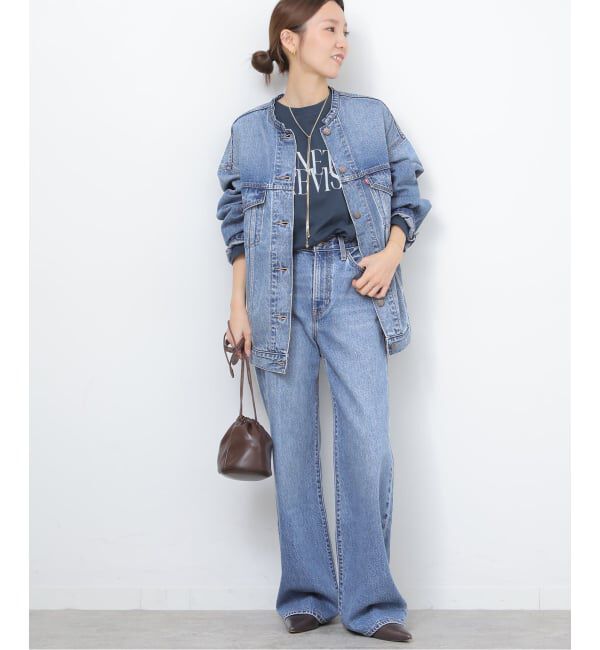 JOURNAL STANDARD relume「別注【LEVI&rsquo;S】RIBCAGE WIDE LEG：デニム」|デニム|