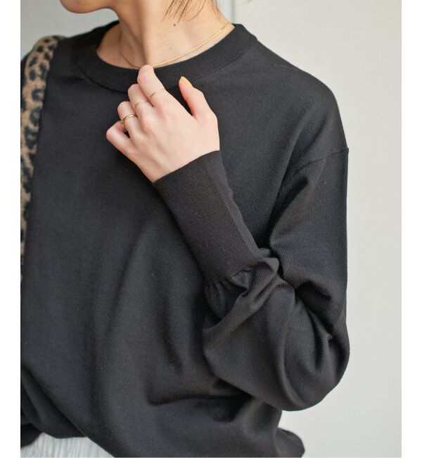 Spick and Span「《手洗い可 / 追加》18G クルーネックプルオーバー」|ニット・セーター|