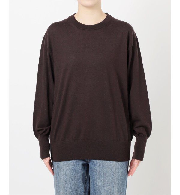 Spick and Span「《手洗い可 / 追加》18G クルーネックプルオーバー」|ニット・セーター|