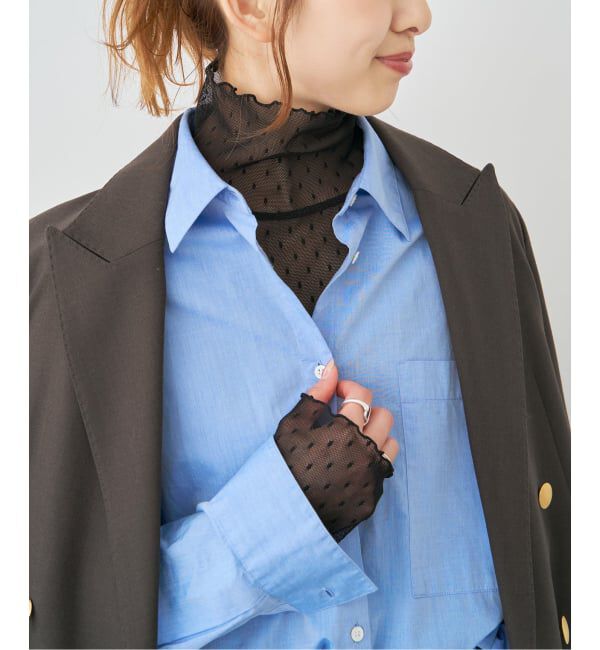 Spick and Span「《追加》ドットチュールハイネックプルオーバー」|Tシャツ・カットソー|