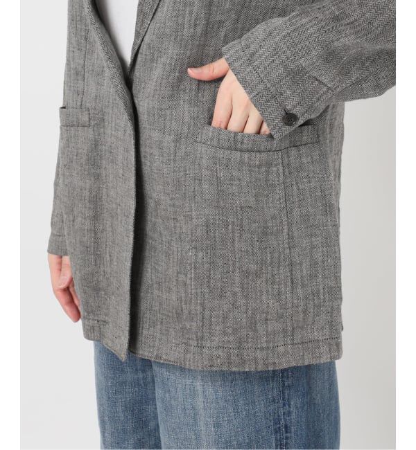 Spick and Span「《手洗い可》エアリーリネン1Bジャケット」|テーラードジャケット|