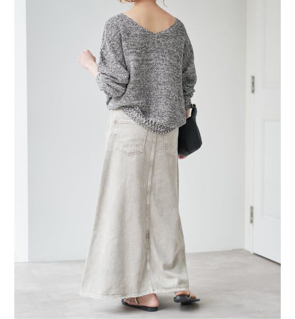 Spick and Span「《WEB限定カラー有り / 追加》ペーパーヤーン2WAYルーズプルオーバー」|ニット・セーター|